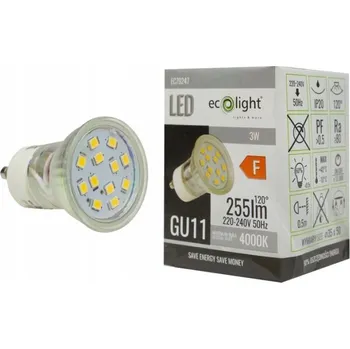 Žárovka LED Žárovka Reflektor Halogen Patice GU11 3W 4000K Neutrální Bílá 270lm