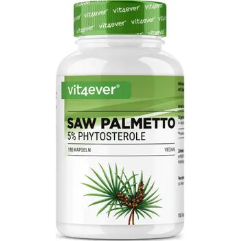 Vit4ever Saw Palmetto extrakt, 180 kapslí Standardizovaný extrakt s 5 % fytosterolů pro každodenní rovnováhu