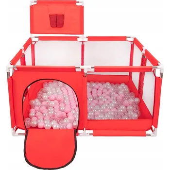 Dětská ohrádka Ohrádka s košem, suchý bazén pro děti + 400 míčků SELONIS KK-100X