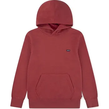 Chlapecká mikina Dětská mikina Levi's MINI BATWING HOODIE červená barva, s kapucí, hladká, 8EL452 8EL452.B 92X, vel. 116