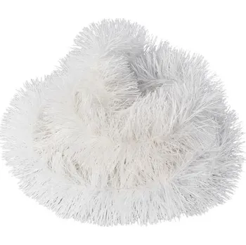 Vánoční dekorace VÁNOČNÍ ŘETĚZ NA STROMEČEK BÍLÝ UMĚLÁ GIRLANDA VÁNOČNÍ 6M 600CM