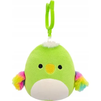 plyšák SQUISHMALLOWS PLYŠOVÁ HRAČKA CLIP-ON PAPOUŠEK WOLFE PŘÍVĚSEK NA KLÍČE 9 CM