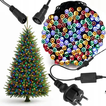 Vánoce VÁNOČNÍ OSVĚTLENÍ NA STROMEČEK 500 LED TRVALÉ SVÍCENÍ + FLASH MULTICOLOR VENKOVNÍ