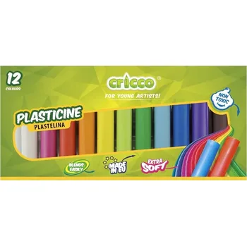 Modelovací hmota CRICCO Plastelína 12 barev pro děti - CR370K12