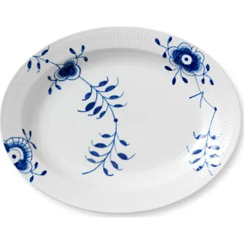 Talíř Royal Copenhagen Porcelánový oválný talíř Blue Fluted Mega 36,5 cm