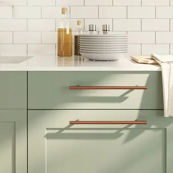 Nábytkové kování VidaXL Úchytky na skříňky, 10 ks, bronzové, 224 mm, nerezová ocel