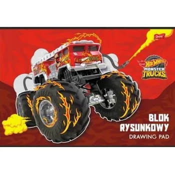 Blok BLOK NA KRESLENÍ A4, 20 BÍLÝCH LISTŮ, UNIPAP HOT WHEELS