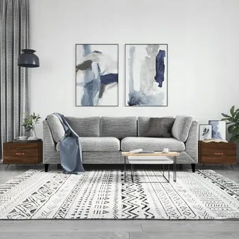 Konferenční stolek Konferenční stolky, 2 ks, hnědý dub, 50x50x40 cm