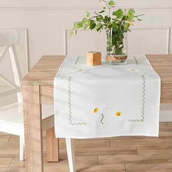 Prostěradlo SUMMER Běžec s výšivkou, 38x140 cm, barva 001 bílá