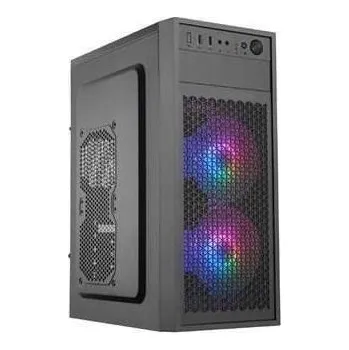 PC skříň EUROCASE skříň ML N6-530B, ATX, 2x USB-A, 2x 120mm ARGB Fan, černá