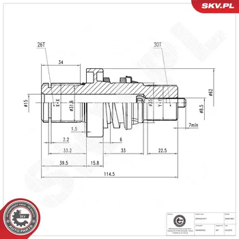 Steckwelle, diferenciál, 40SKV903