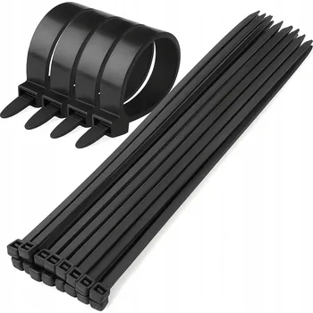 Stahovací páska 100x STAHovací PÁSKY KABELOVÉ ZIP PÁSKY STAHOVACÍ PÁSKY ODOLNÉ PEVNÉ 12x750 mm ČERNÉ