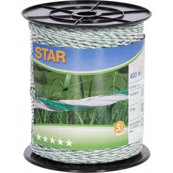 Pro koně Pletená šňůra pro elektrický ohradník 400 m