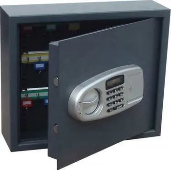 Trezor Skříňka na klíče s trezorem, 50 klíčů, elektronický zámek, 340x400x120 mm