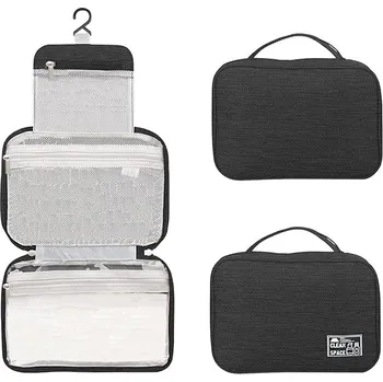 Kosmetická taška Piazza Italia Závěsná kosmetická taška CLEAN SPACE černá