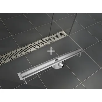 Odvodňovací žlab SPD Firmor Sprchový nerezový žlab Classic 110 cm + krycí rošt zdarma (R0780)