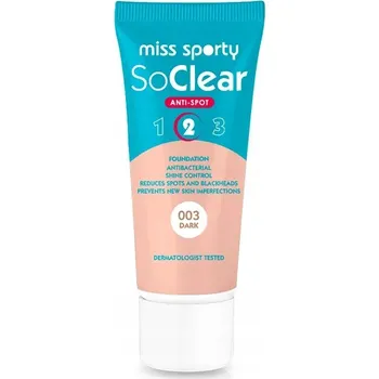 Podkladová báze na tvář Podkladová Báze na obličej Miss Sporty 003 dark tekutá 30 ml střední krytí