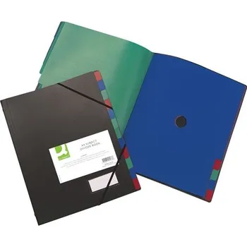 Archivační box Třídicí kniha Q-Connect-A4,12 přihrádek,černá,1ks