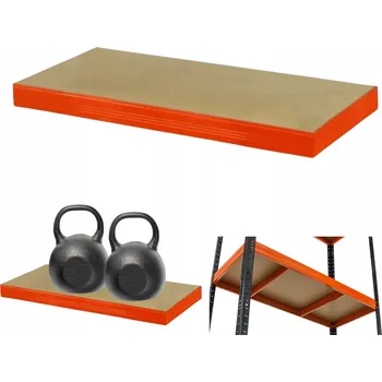 Dílenský regál Police do kovového regálu HELIOS 100x30 cm, nosnost 275 kg, oranžová