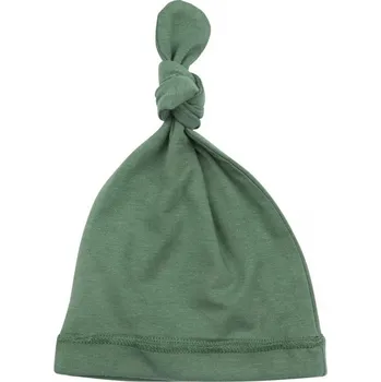 Kojenecká čepice TIMBOO Novorozenecká čepička s uzlem Aspen Green