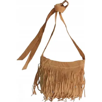 Kabelka Iza ozdobná kabelka z pravé semišové kůže béžová