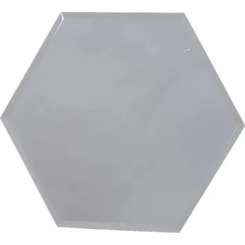 Šestihranná šedá mísa/podnos 24 cm tvrzené sklo