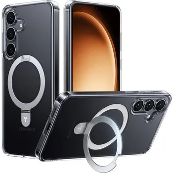 Pouzdro na mobilní telefon Pouzdro na telefon Torras Ostand Series pro Samsung S25 (transparentní)