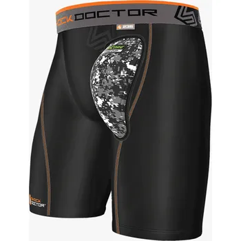 Pánské kraťasy Shock Doctor 235 Compression Short w/AirCore Hard Cup Barva: Černá, Velikost: S