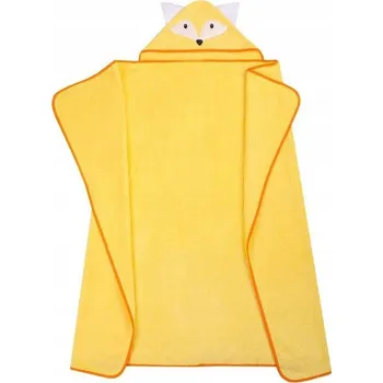 Dětská osuška s kapucí Liška žlutá