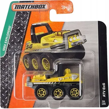 autíčko Čtyřkolka 6x6, Matchbox, MBX Explorers, 2016, žlutá, DFL26, 1:64, 7 cm