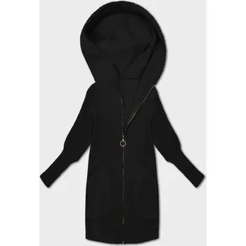 Černá bunda - přehoz přes oblečení typu alpaka s kapucí (19905.1) odstíny černé uni velikost