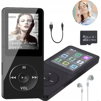 MP3 MP4 PŘEHRÁVAČ s Bluetooth, 16GB KARTOU a SLUCHÁTKY