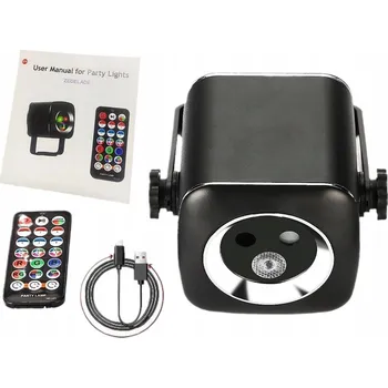Osvětlovací technika LASEROVÝ PROJEKTOR DISCO DISKOTÉKOVÁ LAMPA STROBOSKOP NA PÁRTY + DÁLKOVÉ OVLÁDÁNÍ