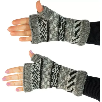 Rukavice Vlněné bezprstové rukavice Rajutan Grey