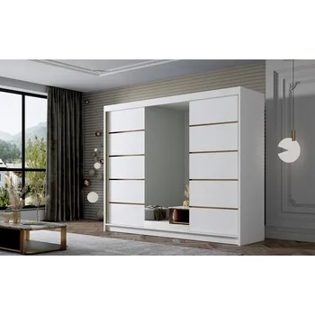 Šatní skříň Skříň Veneti MILINA 250 x 215 x 58 cm bílá