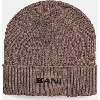 Čepice Čepice Karl Kani hnědá barva, z tenké pleteniny, 70200012 09A, vel. ONE SIZE