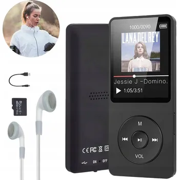 MP3 MP4 PŘEHRÁVAČ s Bluetooth, 16GB KARTOU a SLUCHÁTKY