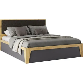 Nábytek Casarredo SKOURA manželská postel 160, dub Artisan/grafit