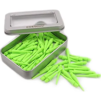 Šipka Náhradní plastové hroty Cuesoul lime zelené 32mm 100ks na soft šipky