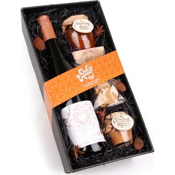 Dárkový potravinový koš Dárkový balíček Oranžový