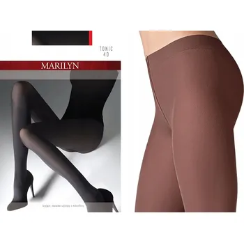 Dámské punčochy Punčocháče hladké Marilyn TONIC 40den hnědé Chocolate velikost 5