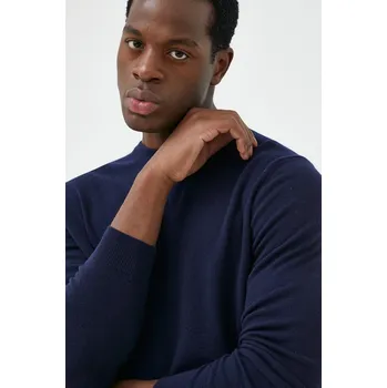Pánský svetr Vlněný svetr United Colors of Benetton pánský, tmavomodrá barva, lehký 1002U1G34.016 59X, vel. M
