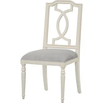 Jídelní židle Čalouněná jídelní židle Dijon 27 z masivu krémová/šedá