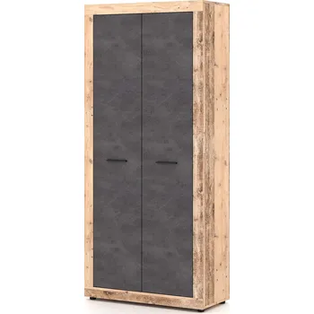 Předsíňová stěna Předsíňová skříň Luna 198 cm dub Matera světlý/šedá