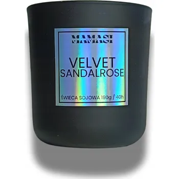Svíčka Vonná Sójová Svíčka MaMaSi s vůní Velvet Sandalrose 190g dárek