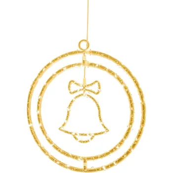 Vánoční ozdoba MagicHome Vianoce Dekorace MagicHome Vánoce, zvon, plast, 80xLED teplá bílá, 32.5x36 cm, 3xAA