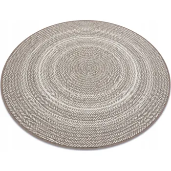 Koberec KOBEREC PROPLÉTANÝ kruh 120 cm BOHO hnědý #B1483