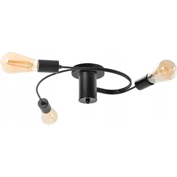 ZÁVĚSNÉ STROPNÍ SVÍTIDLO LUSTR LOFT ČERNÝ 3xE27