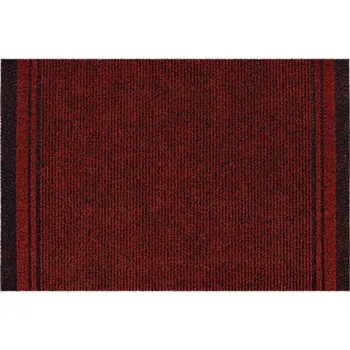 Rohožka Rohožka s gumovou podložkou MALAGA červená UNIVERZÁLNÍ RÁMEČEK PROUŽKY 66x100 cm