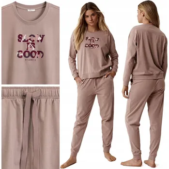 Dámské pyžamo Dámské pyžamo Atlantic NLP-499 Domácí Tepláková Souprava 100% Bavlna - L